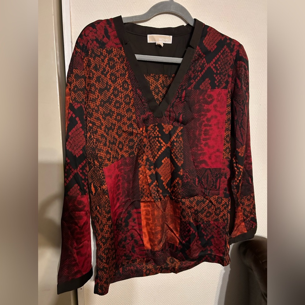 Womens black & red Michael Kors top
